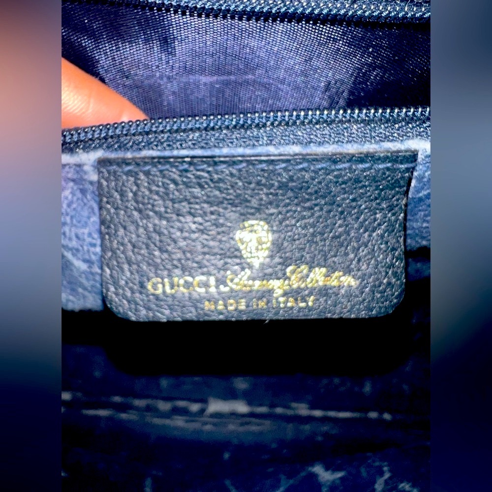 ‼️SOLD‼️GUCCI BLUE SUPREME SHERRY LINE BOSTON BAG #39-02-041 - Picture 7 of 8